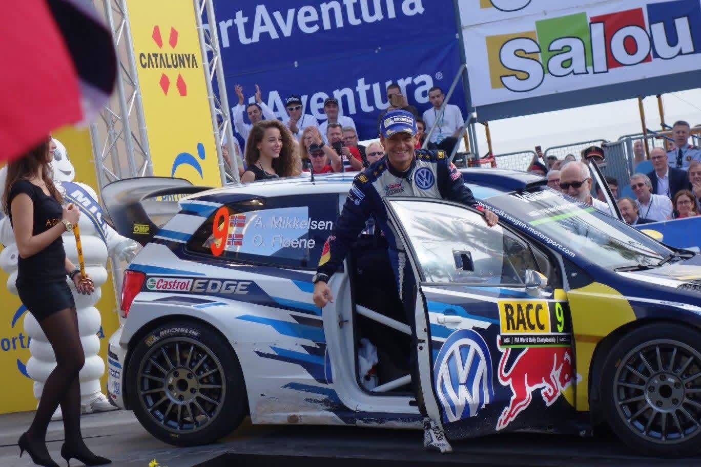 Ola Fløene with the Volkswagen WRC team.