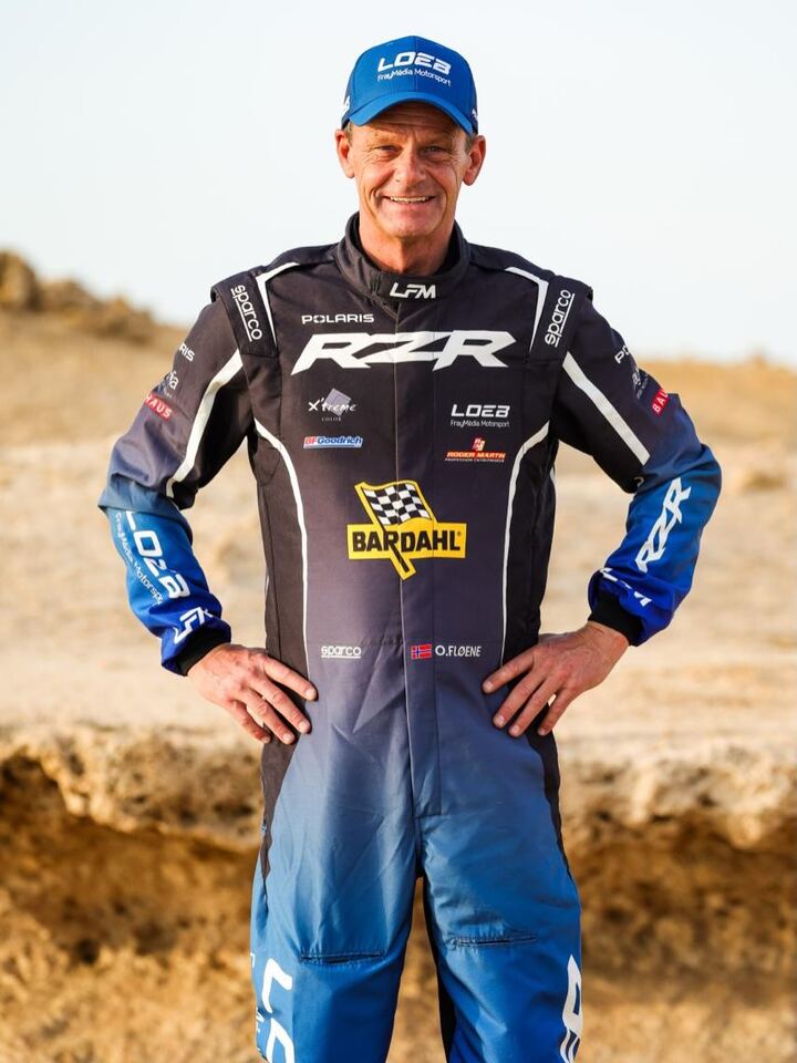 Ola Fløene in his rally suit